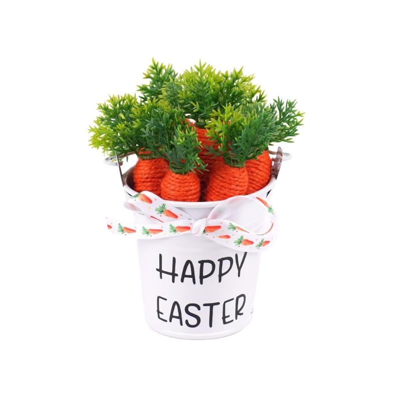 Pack of 1 DIY Flexible Easter Eggs and Carrot Decoration Set with Sponge Filling for Individualized Home Party Decors