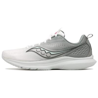 Kinvara Essence 13 Antideslizantes Resistentes al Desgaste Caña Baja Zapatillas de Running Unisex Blanco Gris Saucony S28228-3