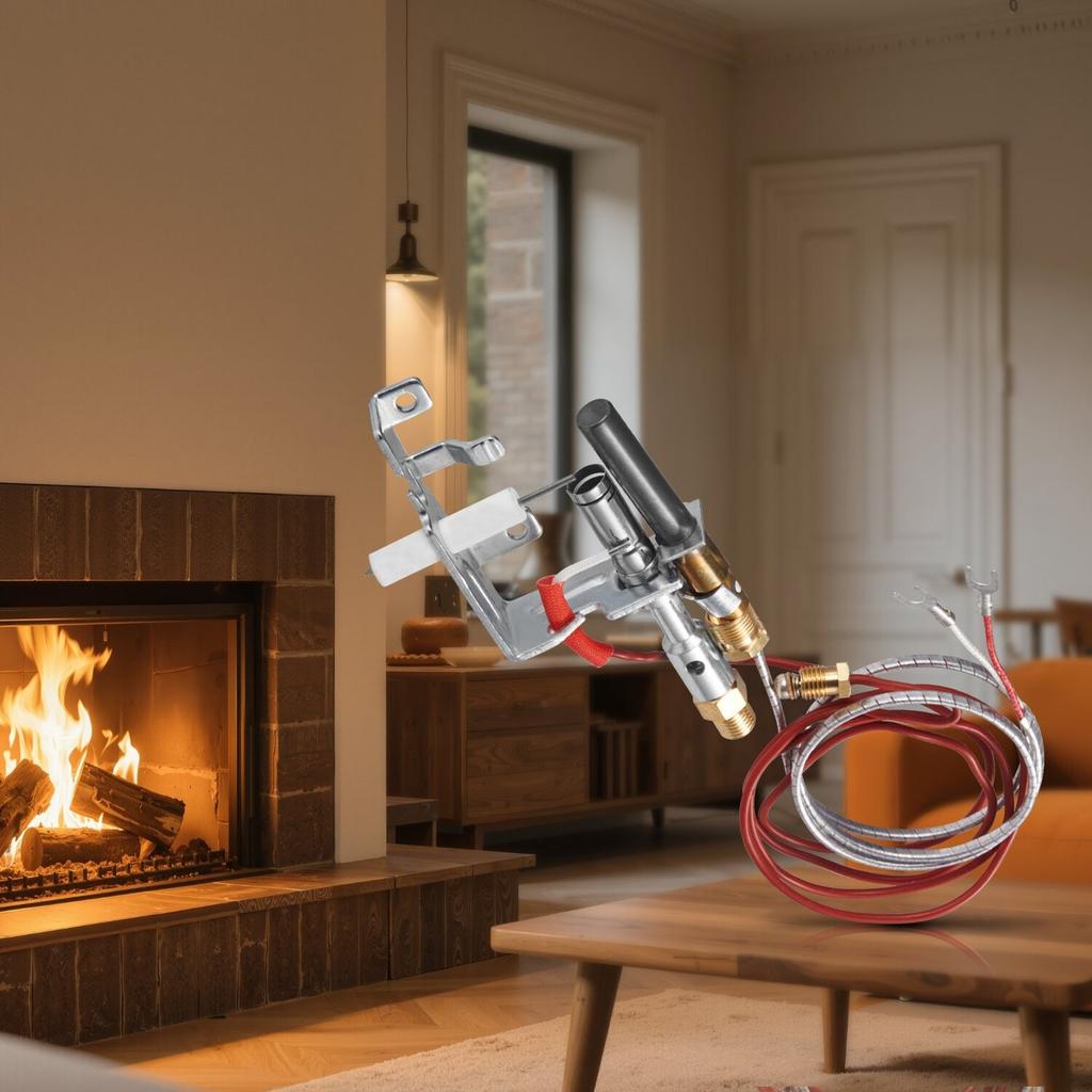 Gas Pilot Assembly, OE 14D0477, LPG8404, SRV14D0477 Fireplace Gas Pilot Assembly Kit, LPG Ignition Replacement, Compatible with Lexington Forge,