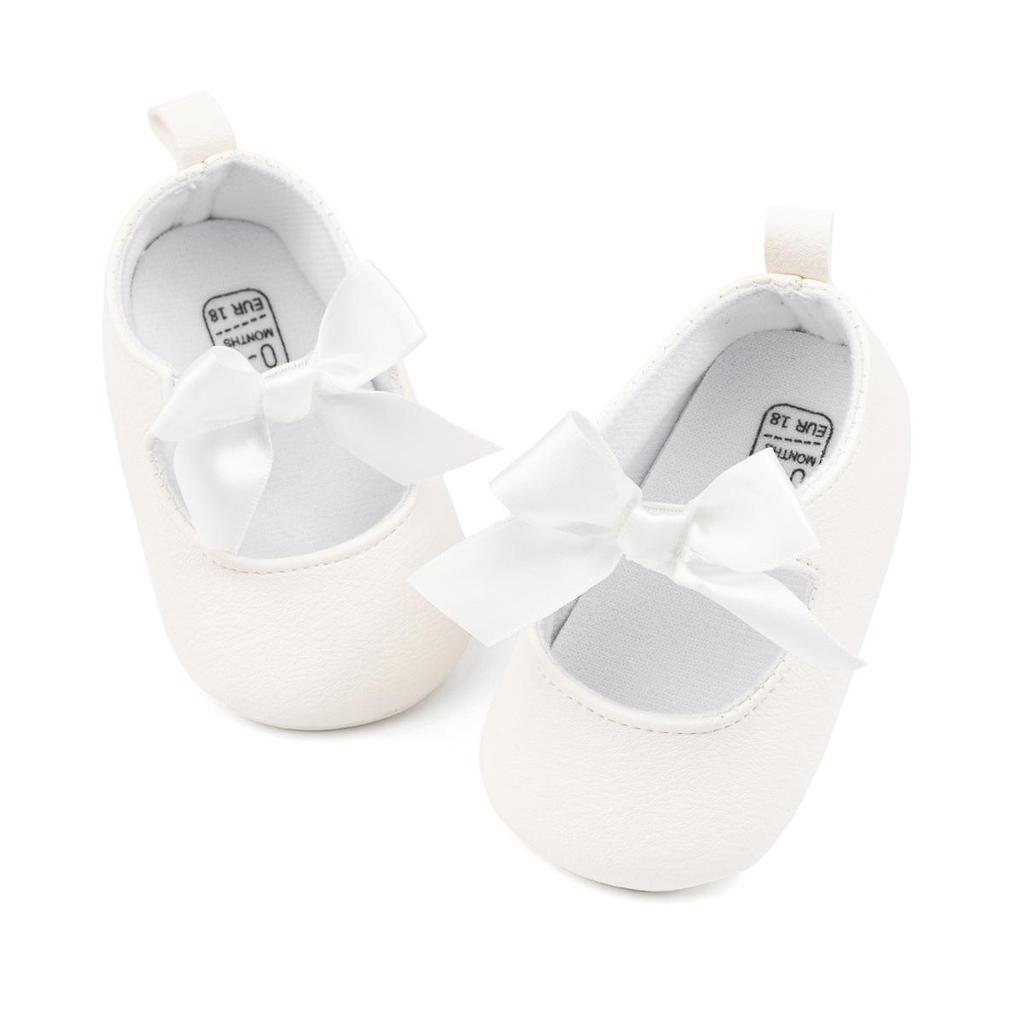 Baby Girl Princess Bow Walker Shoes - Spring Style for 0-1 Year Olds