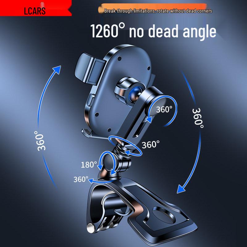2025 Anti-Shake Car Phone Mount - Center Console Dashboard Clip & Navigation Stand