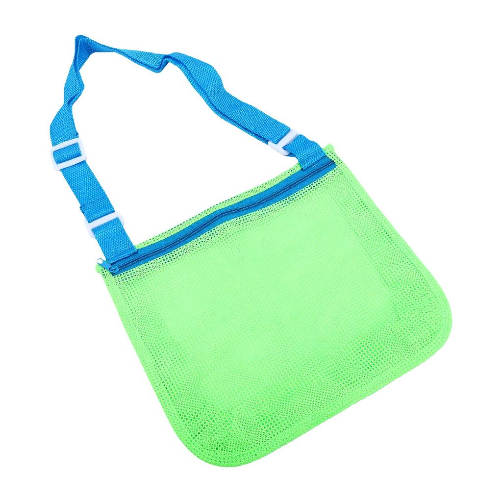 Bolsa de Praia de Rede para Crianças Sacos para Brinquedos de Areia e Coleta de Conchas Bolsa de Armazenamento Portátil com Alças de Transporte Ajustáveis