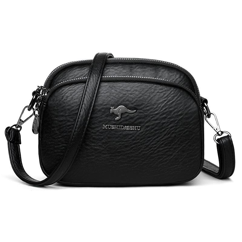 

2024 Модна жіноча сумка кросбоді з м якої шкіри: Універсальна маленька квадратна сумка на плече великої місткості чорний