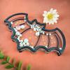 Fruit Wine Cup Tray Mold Halloween Pumpkin Bat Silicone Epoxy Resin Coaster Mold Used To Make Agate Pieces Coasters