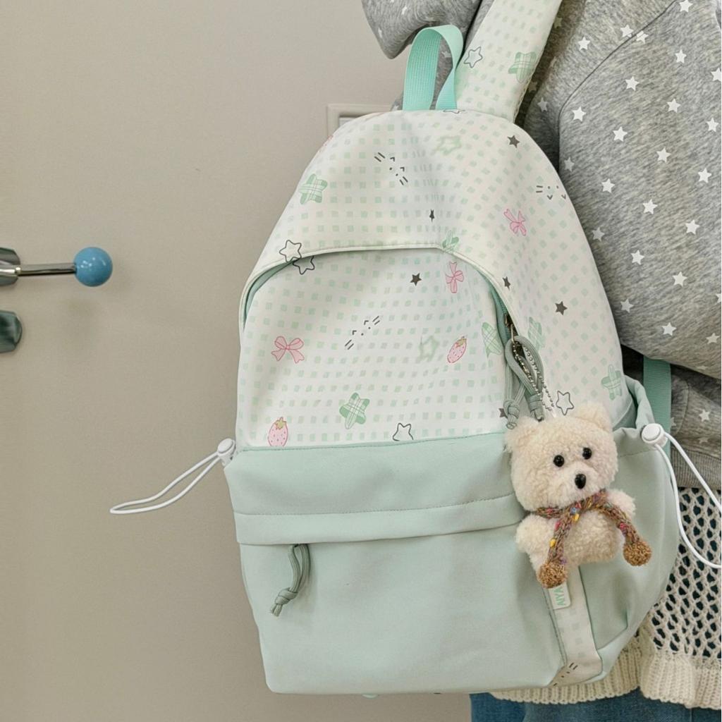 Schoolbag college style cute cartoon schoolbag junior high school girls casual high value backpack primary school girls light backpack