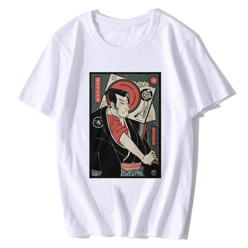 Dj Samurai Funny Black T-shirt Men T Shirt Fashion Cotton Shirts Summer O-neck Tshirt Cool Tees Tops Harajuku Fashion Streetwear