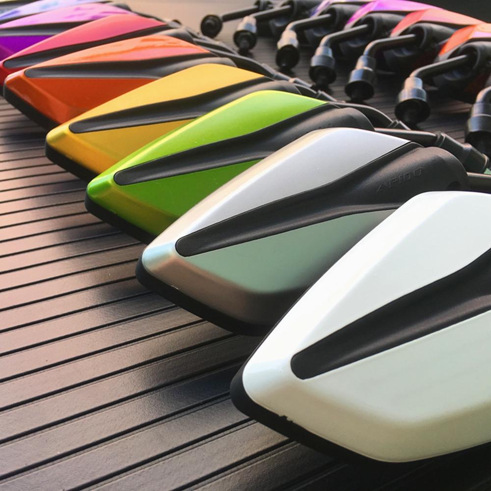 2Pcs/Pair Motorcycle Mirror Scooter E-Bike Rearview Mirrors Electrombile Back Side Convex Mirror 10mm Carbon Fiber