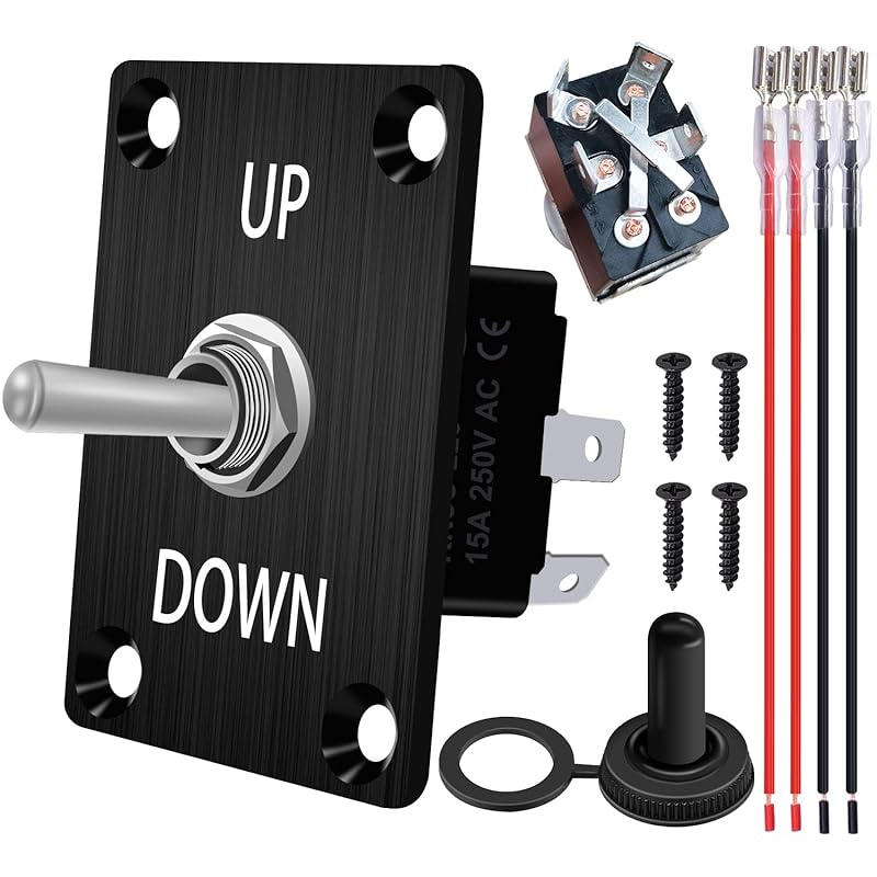 Weideer Toggle Switch 12V 30A Heavy Duty Waterproof Toggle Switch ON/Off 2 Pin 2 Position SPST with Mounting Panel Waterproof Cap for Auto Car Marine