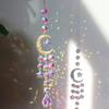 1 Piece Sun Moon Prism Pendant Crystal Wind Chime - Suncatcher, Bedroom Balcony Patio Decor, Good Home Decorations