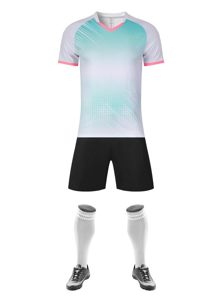 Rychlá přizpůsobitelná sada sportovního dresu pro dospělé a děti pro venkovní fotbalovou soutěž.