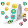 500 Pictures/roll Roll Sticker Tape Cartoon Children's Reward Book Material Envelope DIY Seal Sticker