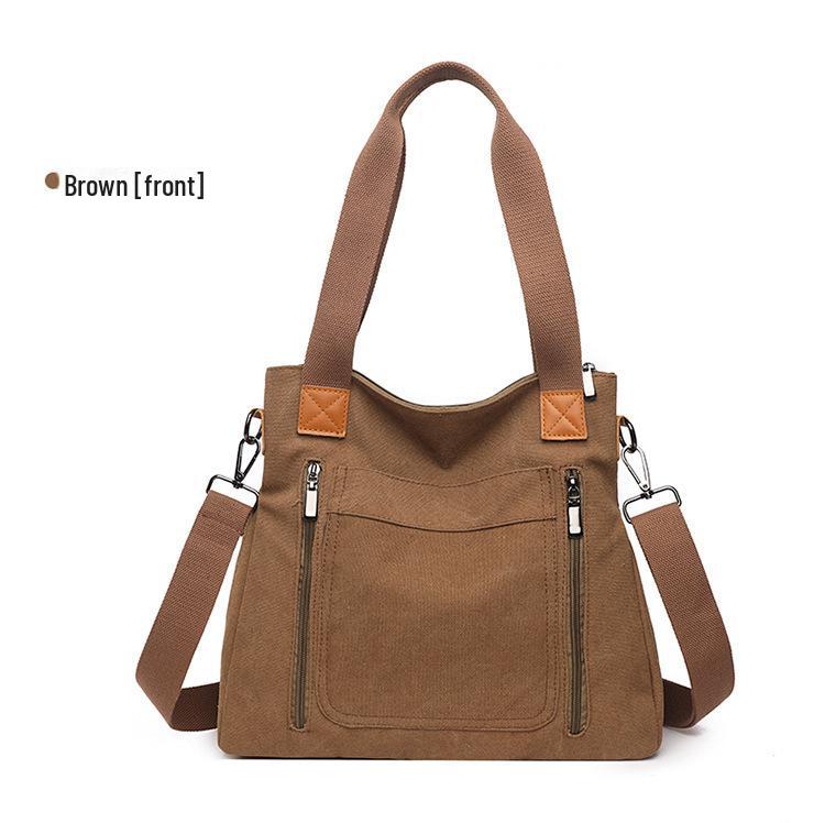 Damen Canvas Tote & Umhänge-Messenger-Taschen mit großem Fassungsvermögen