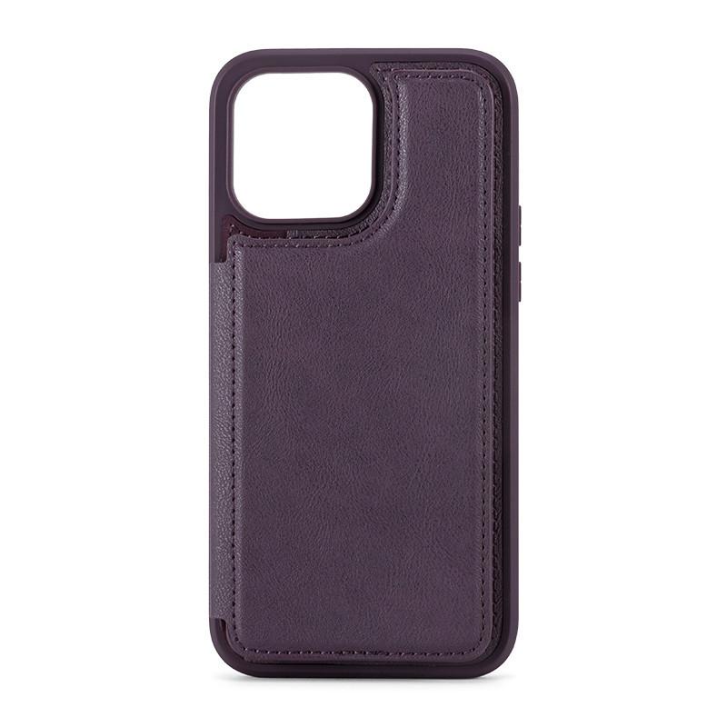 Bracket Holder Card Bag Kits Cowhide Leather Case For iPhone 15 Pro Max 14 Plus 13 Pro 12 Magnetic Wallet Stand Flip Phone Cover