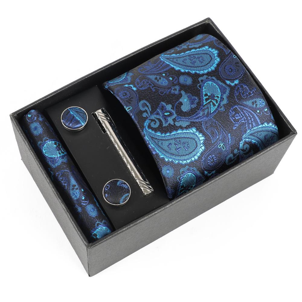 Heren Paisley Jacquard Stropdas met Cadeaubox - Elegante 8CM Cashew Design