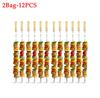 30PCS Barbecue Flat Stick Steel Brazier Wooden Handle Big Flat Stick Outdoor Barbecue Tools Stainless Steel Barbecue Stick