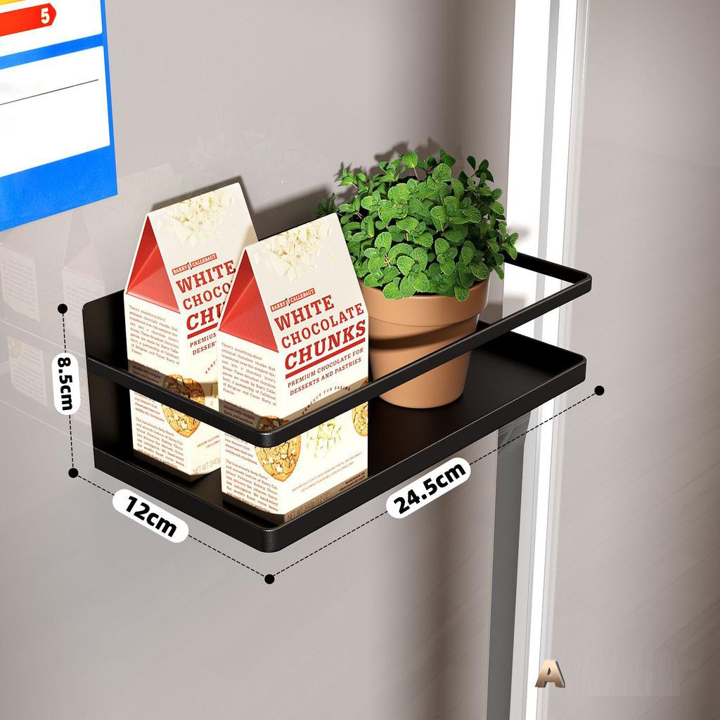 Magnetic Spice Rack Organizer Refrigerator Spice Rack Single Tier Fridge Spice Storage Shelf Kitchen Space Saver
