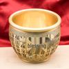 Brass Hundred Blessings Jar: Wealth Attraction Rice Jar & Treasure Basin for Living Room Decor