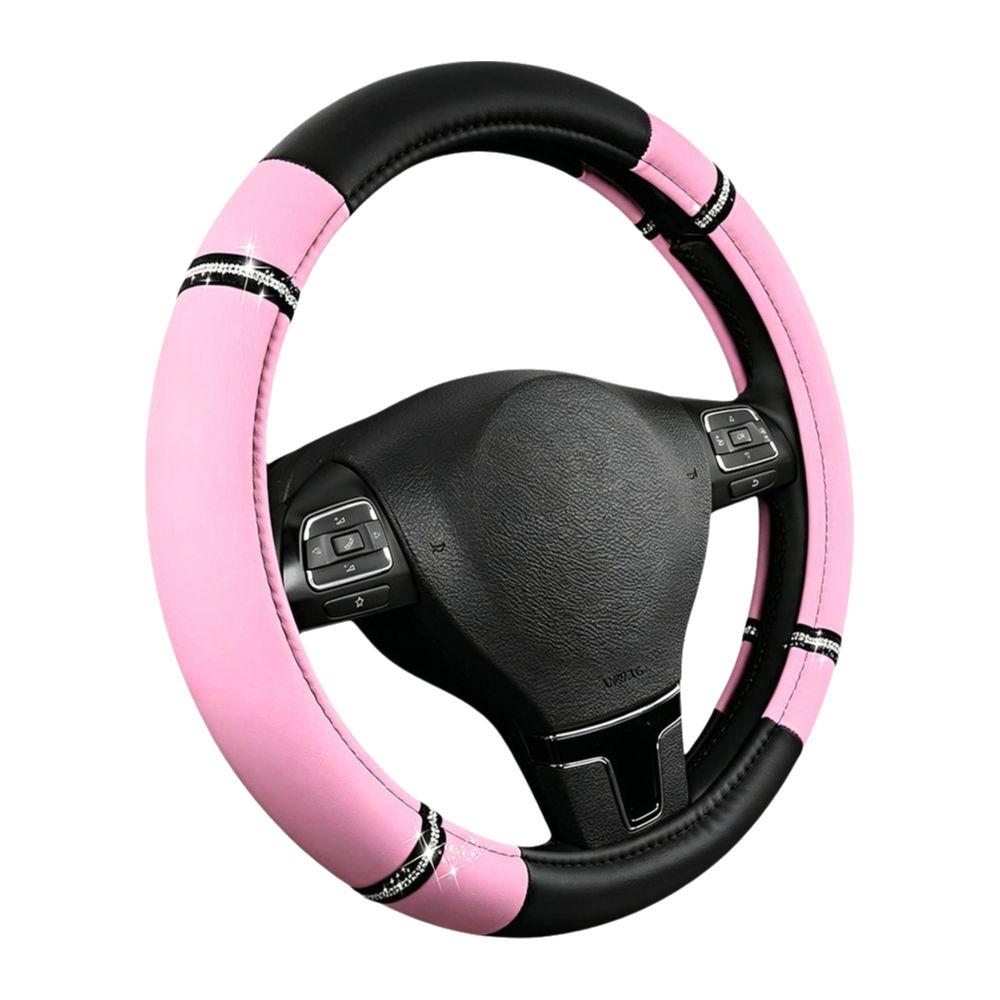 Stitching Steering Wheel Wrap PU Leather PU Leather Steering Wheel Cover  All Season