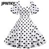 JPNTKY Moda Verão Primavera Manga Curta Decote V Vestidos Casuais