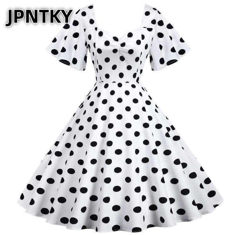 JPNTKY Moda Yaz Bahar Kısa Kollu V Yaka Günlük Elbiseler