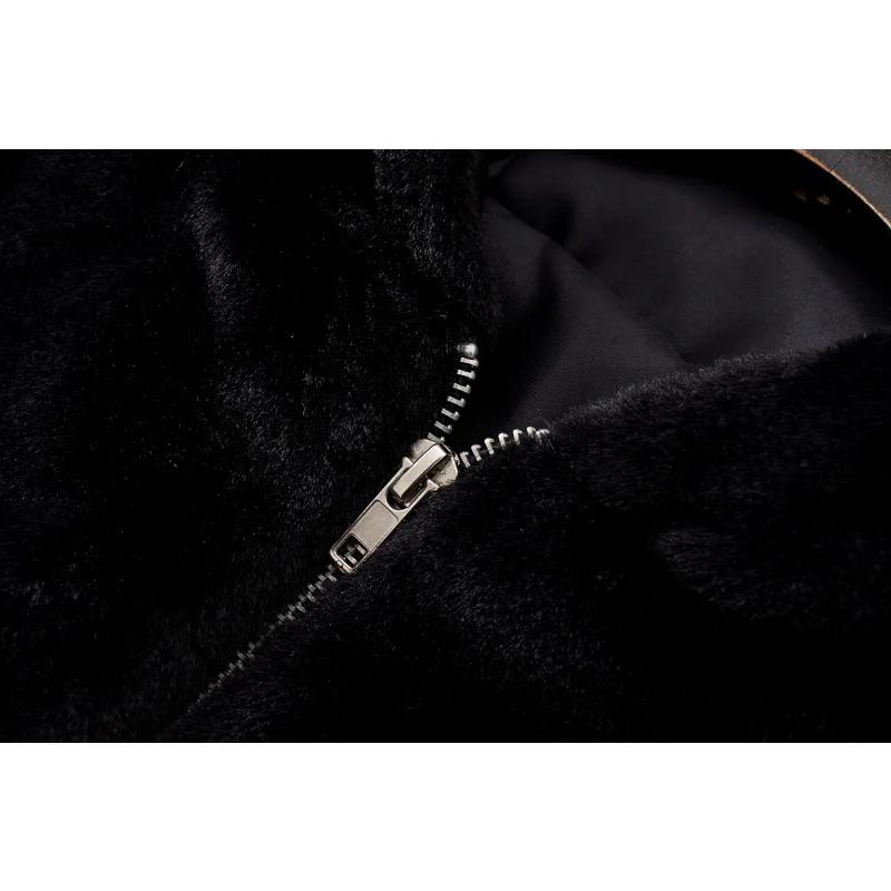 Herbst Winter Faux Kaninchen Fell Bomber Teddy Mantel Zipper Streetwear Hohe Taille Pelzigen Mit Kapuze Plüsch Jacke Strickjacke Fleece Parkas