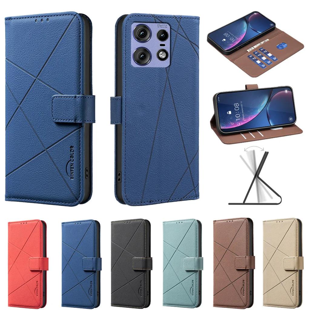 Wallet Skin Friendly Card Slot Strong Magnetic Flip Leather Case For Motorola Edge 50 Pro 5G Edge 40 Neo Edge 40 5G Cover Funda