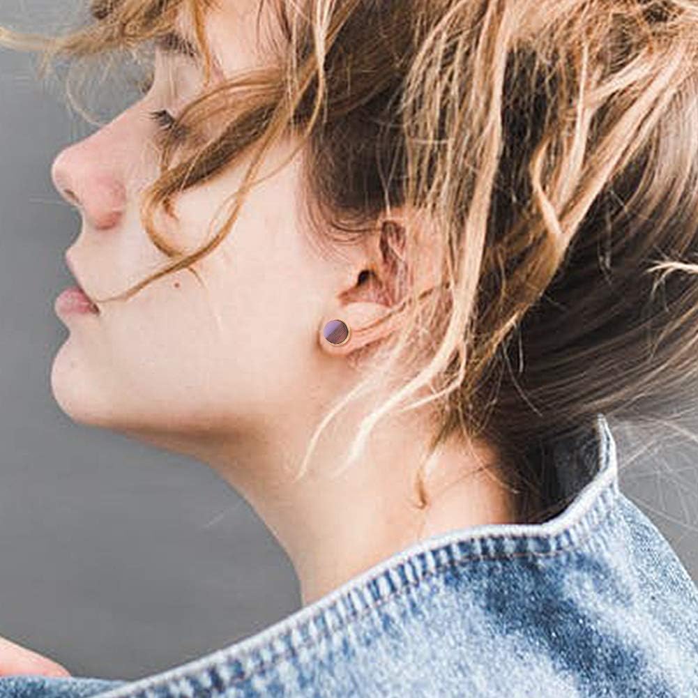 LiQunSweet 50 Pcs Handmade Mixed Random Color Vintage Natural Wood with Resin Cabochon Charm Bead Without Hole Round Shape for Necklace Earring