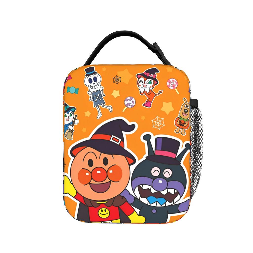 A-Anpanmans Insulated Lunch Bag High Capacity Baikinman Dokinchan Horaman Melon Girl Reusable Thermal Bag Tote Lunch Box