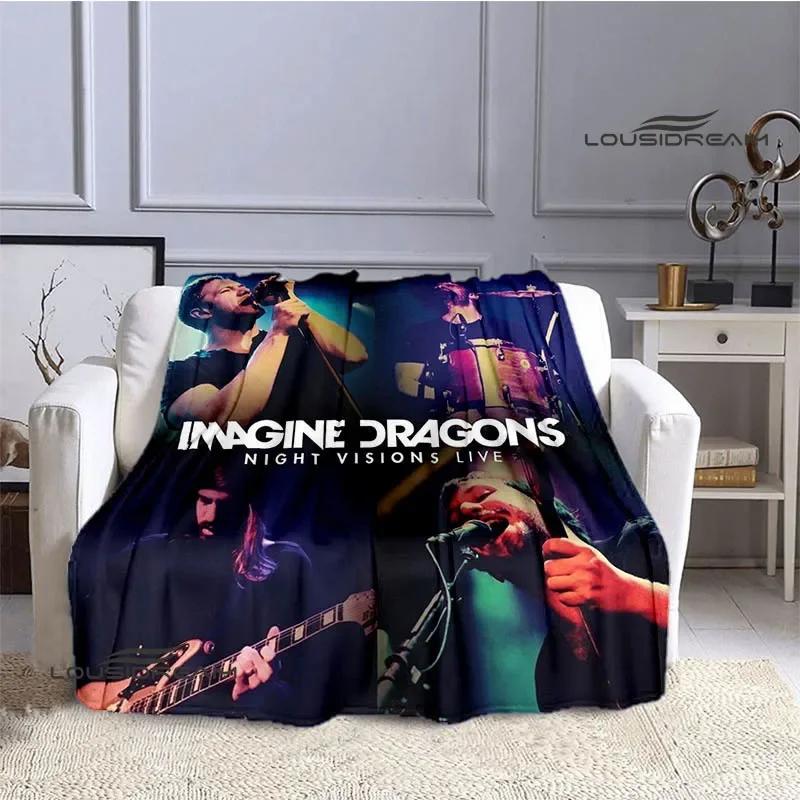 Rock Band Imagine Dragons Printed blanket flannel warm blankets bed linings Soft and comfortable blanket birthday gift
