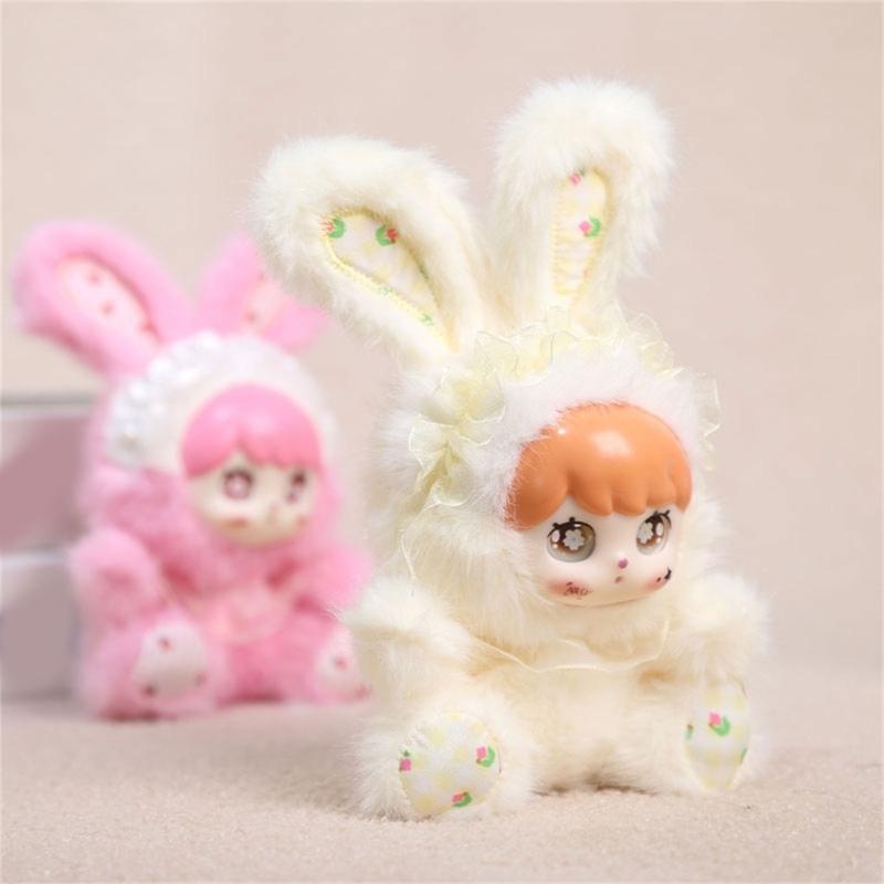 Cute Rabbit Plush Keychain Soft Vinyls Toy With PP Cotton Filling Key Chain For Bags And Car Decors 20cm Height