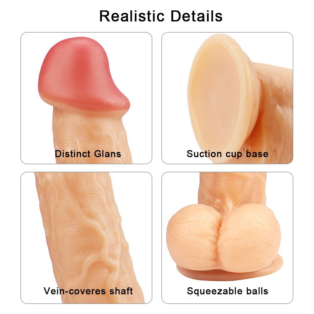 MoDi Big Dildo Realistic Penis Massager Dildo Vagina Waterproof Adult Sex Toys for Woman 21cm Insertable