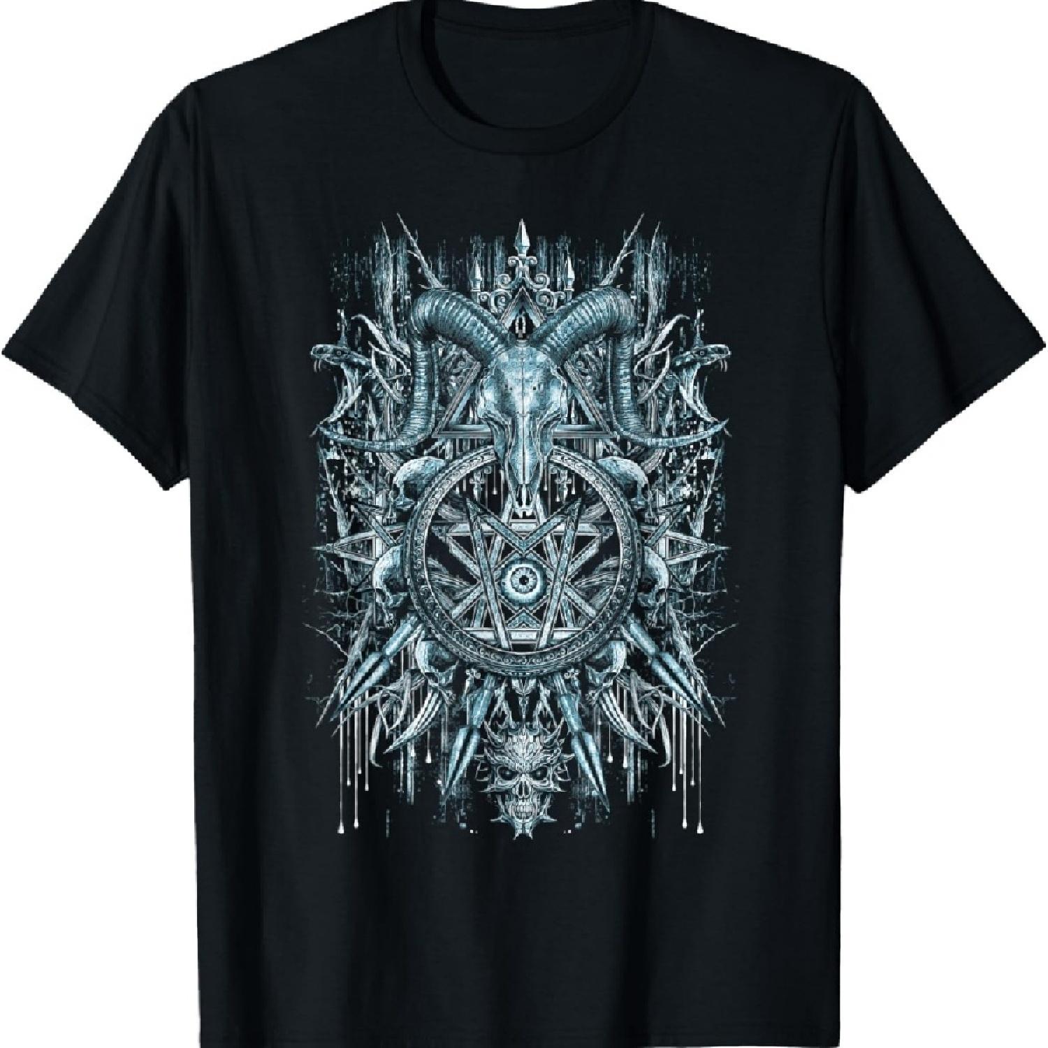 

Devil Goat Skull SnakeThorns T-Shirt XXXXXL чёрный