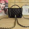 New Shoulder Bag, Leather Rhombus Bag, Double Shoulder Chain Bag, Portable Messenger Bag, Women's Versatile Trend Commuter Bag