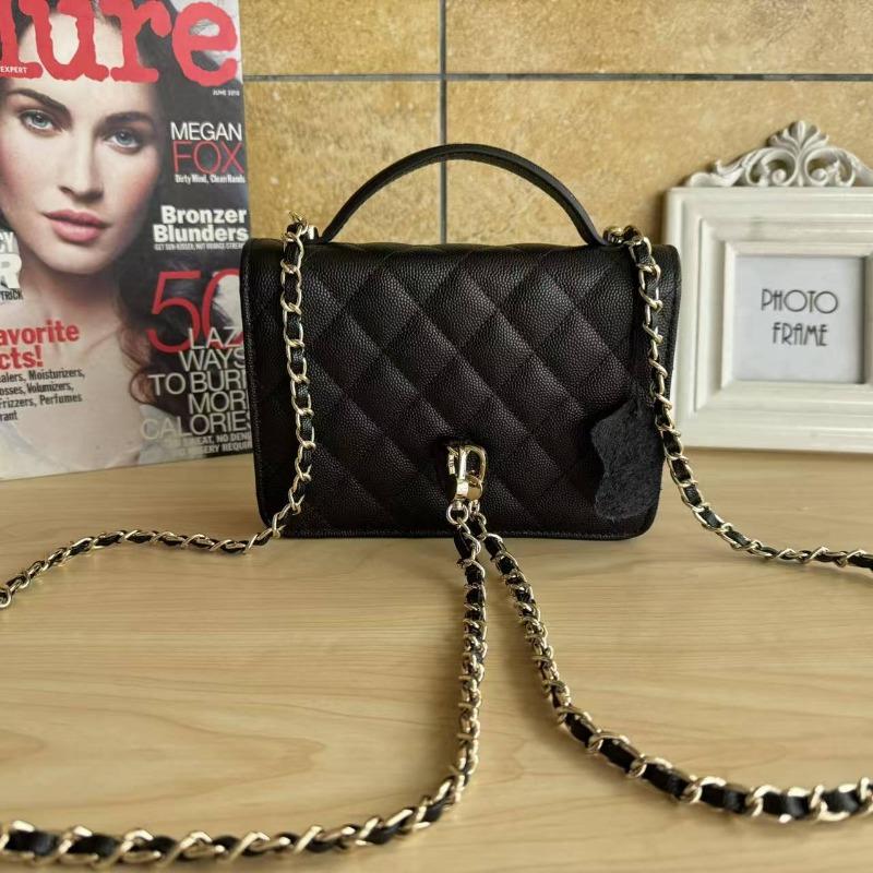 New Shoulder Bag, Leather Rhombus Bag, Double Shoulder Chain Bag, Portable Messenger Bag, Women's Versatile Trend Commuter Bag