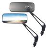 Archnote Motorcycle Square Mirror 8mm 10mm Left and Right Set Conversion Adapter Universal Harley Kawasaki Honda Yamaha Suzuki Black Aluminum