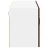 Wall Mounted Glass Cabinet LUCCA Brown Oak 80 X 31 X 40 Cm Particleboard