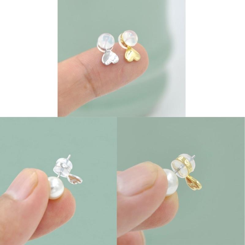 Set of 20 Earlobe Supports Stylish Adjustable Earring Lifter Ear Accessory Charm Easy To Use Silicone Earring Lifters