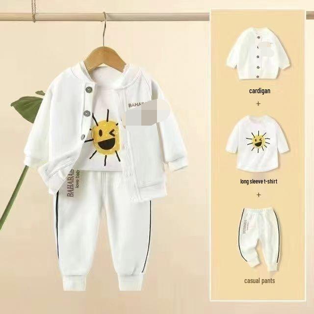 Spring & Autumn Baby Cardigan Set - Newborn & Boy Outerwear for Spring & Autumn