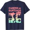 Camino De Santiago T-Shirt Short Sleeve Casual 100% Cotton Shift