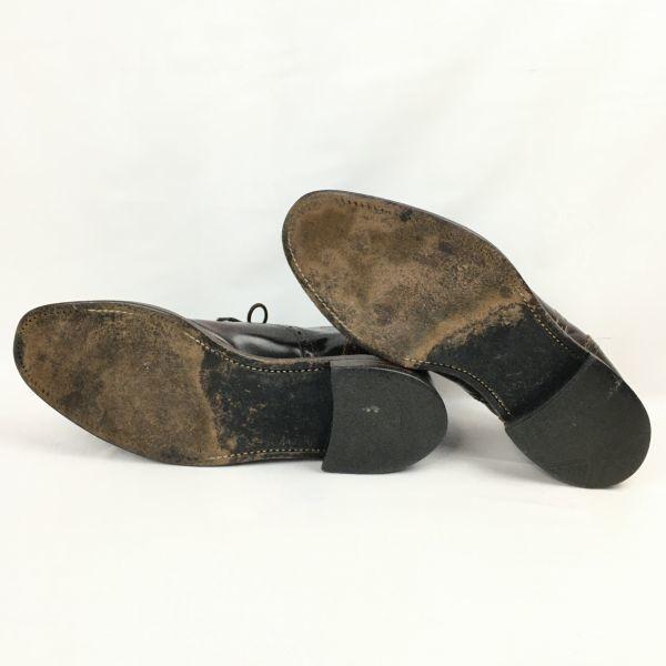 Loake Hergestellt in England Vintage Semi-Brogue Kappe Zehenbraun Größe 8/26,5cm Herren(GEBRAUCHT)