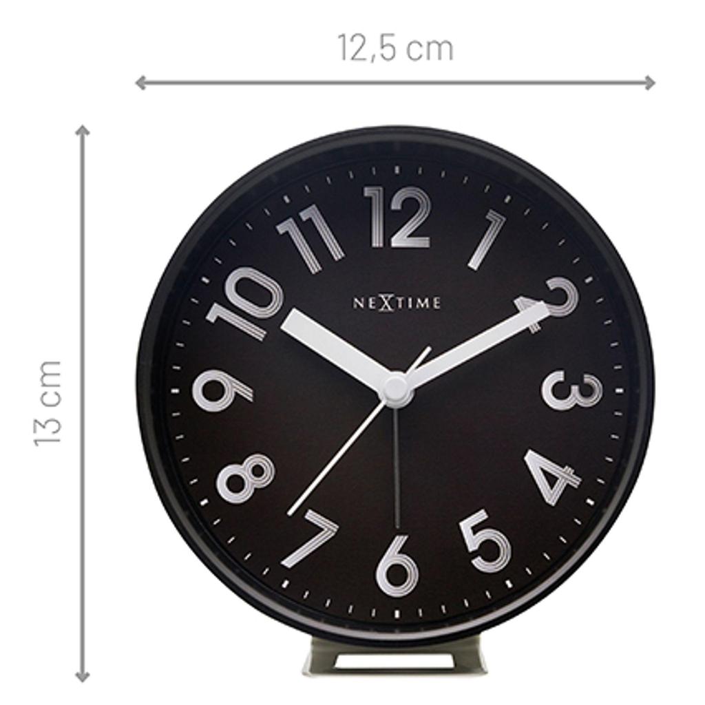 Nextime Reflect Bordvekkerklokke - Svart
