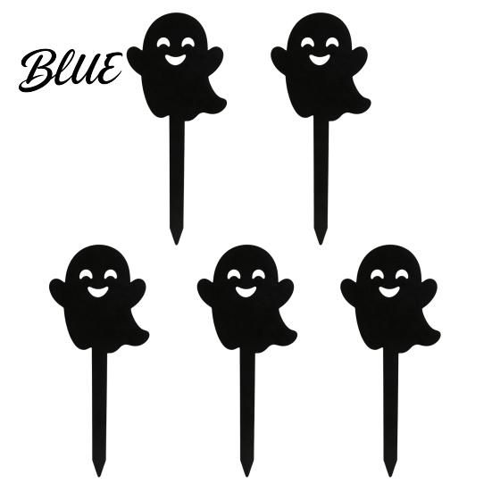 Witch Hat Flower Pot Decor 5Pcs Halloween Planter Stakes, Acrylic Garden Sign for Outdoor Yard Lawn Backyard, Unique Gifts Gardeners Ghost House Black