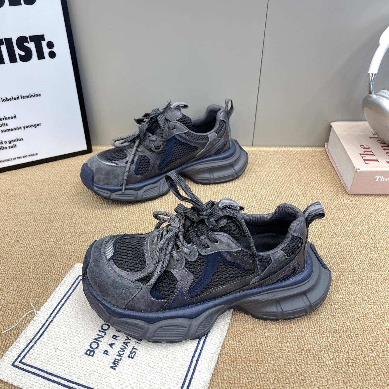 

[Fanfna] Ретро Папины кроссовки Девочка 2025 Осень Новые На толстой подошве Универсальные На мягкой подошве Удобные Спортивные и повседневные туфли 40 серо голубой