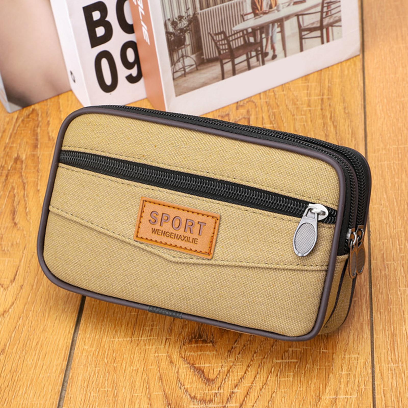 Стильная холщовая сумка для мобильного телефона для мужчин — фото 8