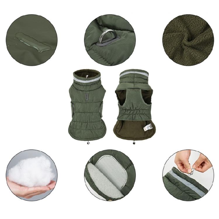 Winter Small Media Dogs Coat Windproof Warm Dogs Garments Cold Weather Coat for Middle to Large Breeds Dogs