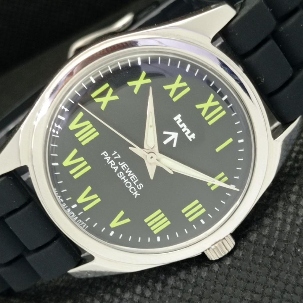 

USED HMT MILITARY INDIAN MENS MECHANICAL WATCH a307028-1 Sku583e-a307028