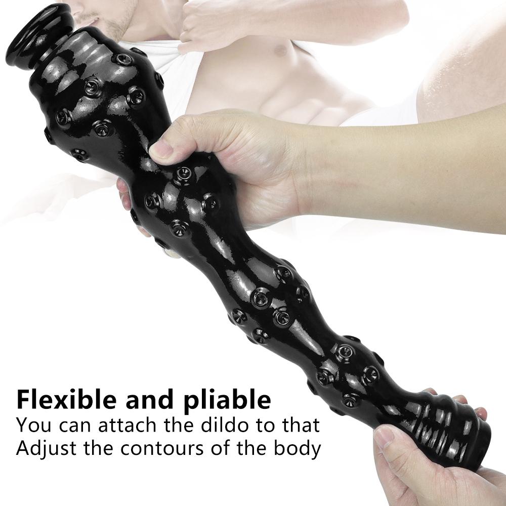 Huge Long Anal Toys Black Dildo For Woman Men Anal Masturbation Dilator Deep-In Anal Strip Buttplug
