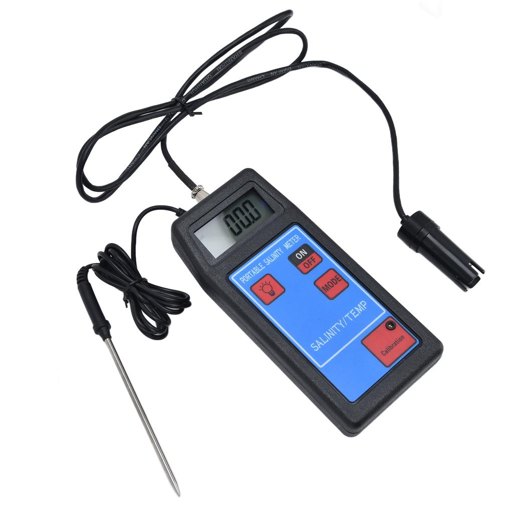 Portable Salinity TEMP Meter Multifunction Water Quality Analyzer for Aquarium Swimming Pool