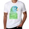Parakeet T-Shirt T T - Watercolor Essential Conure for Man Shirt Blue Painting Crowned Shirt