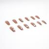 Artificial Nails Wearable False Nails Nude Color Diamond Long Shiny Nail Pieces Removable